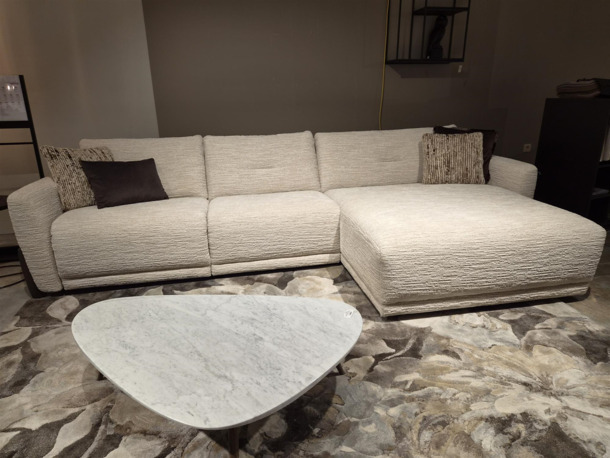 Mecam salon Arco met brede chaise longue en relax - 0